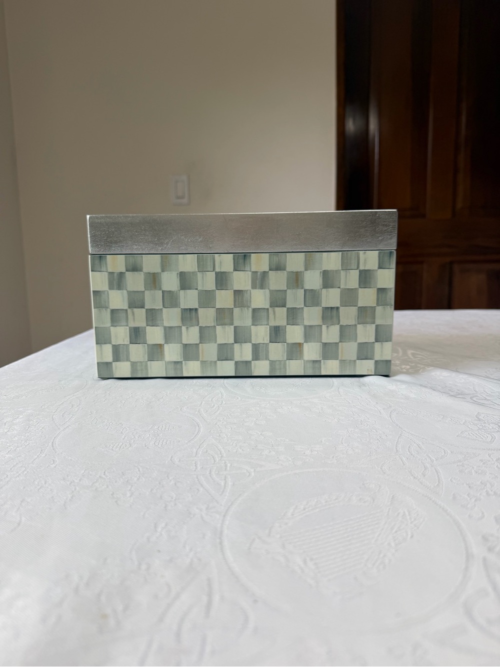 MacKenzie-Childs Sterling Check Lacquer Box - Picture 4 of 8